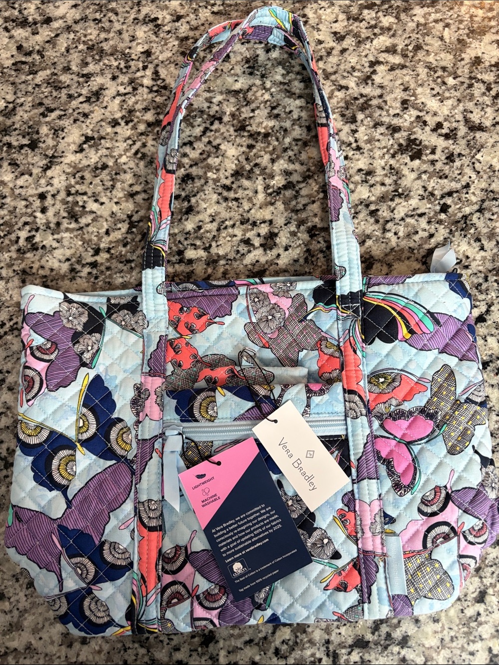 NWT Vera Bradley tote & matching pouch - Picture 1 of 6